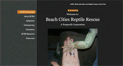 Desktop Screenshot of beachcitiesreptilerescue.org